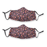 Discountershop Zwarte Katoenen Mondkapjes met Bloemen | Set van 2 | 24cm x 15.5cm | Herbruikbaar en Wasbaar | Modieus en Beschermend Voor Ziektekiemen Discountershop Zwarte Katoenen Mondkapjes met Bloemen | Set van 2 | 24cm x 15.5cm | Herbruikbaar en Wasbaar | Modieus en Beschermend Voor Ziektekiemen