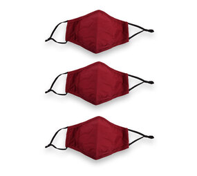 Discountershop Red Reusable Cotton Face Masks | Set of 3 | Protective and Fashionable | Unisex Face Masks Protection Against Germs | Washable and Durable Discountershop Red Reusable Cotton Face Masks | Set of 3 | Protective and Fashionable | Unisex Face Masks Protection Against Germs | Washable and Durable
