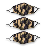 Discountershop Reusable Camouflage Face Masks | Set of 3 | 24 x 15.5 cm | Cotton Protective Face Masks for Unisex Use | Washable and Fashionable Discountershop Reusable Camouflage Face Masks | Set of 3 | 24 x 15.5 cm | Cotton Protective Face Masks for Unisex Use | Washable and Fashionable