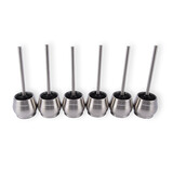 Discountershop Premium Toilet Brushes 6 Pieces with Freestanding Holder | Silver | 10.5cm x 12cm x 36cm | Quick-Drying Container | Sturdy Handle | Deep Cleaning | Hygienic Silicone Toilet Brush for Maximum Hygiene Discountershop Premium Toilet Brushes 6 Pieces with Freestanding Holder | Silver | 10.5cm x 12cm x 36cm | Quick-Drying Container | Sturdy Handle | Deep Cleaning | Hygienic Silicone Toilet Brush for Maximum Hygiene