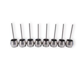 Discountershop Premium Stainless Steel Toilet Brush Set | 8x Toilet Brushes with Quick-Drying Container and Sturdy Handle | Hygienic Silicone Brushes | Silver | 10.5cm x 12cm x 36cm Discountershop Premium Stainless Steel Toilet Brush Set | 8x Toilet Brushes with Quick-Drying Container and Sturdy Handle | Hygienic Silicone Brushes | Silver | 10.5cm x 12cm x 36cm