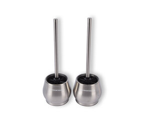 Discountershop Silver Toilet Brush with Freestanding Stainless Steel Holder | 2-Piece Set | 10.5cm Length | 12m Width | 36cm Height | Premium Bathroom Accessory with Silicone Bristles Discountershop Silver Toilet Brush with Freestanding Stainless Steel Holder | 2-Piece Set | 10.5cm Length | 12m Width | 36cm Height | Premium Bathroom Accessory with Silicone Bristles