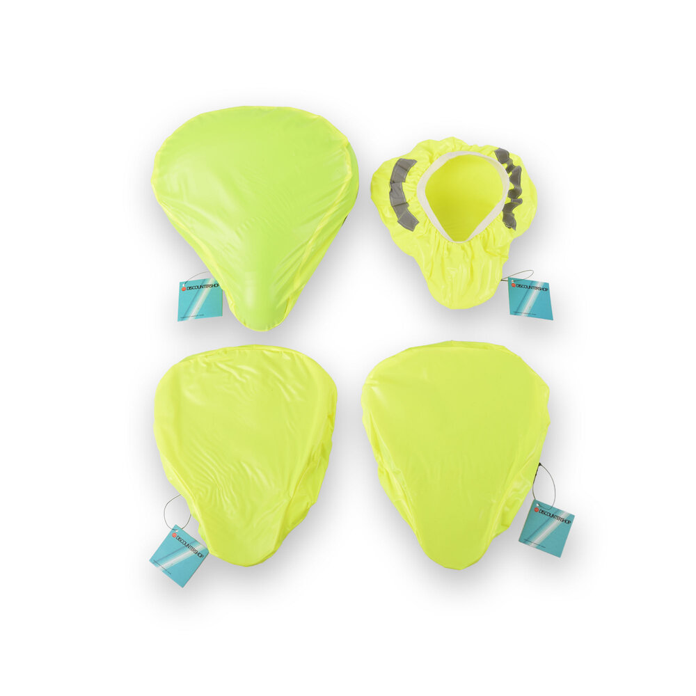Discountershop 4 Stuks Neon Groene Zadelhoezen - Stijlvolle Bescherming voor Uw Fietszadel - met reflecterende strepen - 22cmx4.4cm Discountershop 4 Stuks Neon Groene Zadelhoezen - Stijlvolle Bescherming voor Uw Fietszadel - met reflecterende strepen - 22cmx4.4cm