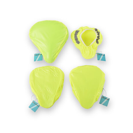 Discountershop 4 Stuks Neon Groene Zadelhoezen - Stijlvolle Bescherming voor Uw Fietszadel - met reflecterende strepen - 22cmx4.4cm Discountershop 4 Stuks Neon Groene Zadelhoezen - Stijlvolle Bescherming voor Uw Fietszadel - met reflecterende strepen - 22cmx4.4cm