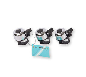 Discountershop Fraaie Zilver & Zwart Mini Fietsbellen Assortiment - Luide Fietsbeltoon - Fietsaccessoires - 3 Belletjes Discountershop Fraaie Zilver & Zwart Mini Fietsbellen Assortiment - Luide Fietsbeltoon - Fietsaccessoires - 3 Belletjes