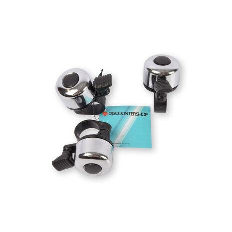 Discountershop Beautiful Silver & Black Mini Bicycle Bells Assortment - Loud Bicycle Ringtone - Bicycle Accessories - 3 Bells Discountershop Beautiful Silver & Black Mini Bicycle Bells Assortment - Loud Bicycle Ringtone - Bicycle Accessories - 3 Bells