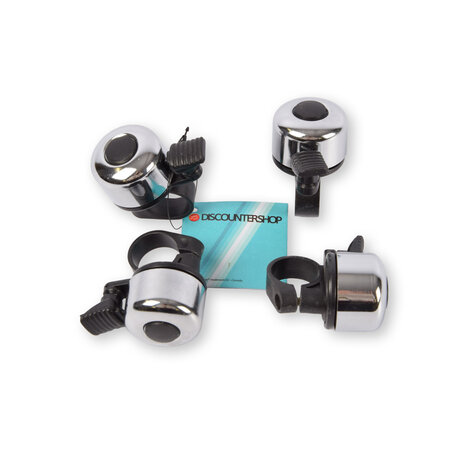 Discountershop Aluminium Fietsbel Set - Luide Fietsbelgeluid - Fietsaccessoires - Hoogte: 6cm, Lengte: 5cm, Breedte: 3cm Discountershop Aluminium Fietsbel Set - Luide Fietsbelgeluid - Fietsaccessoires - Hoogte: 6cm, Lengte: 5cm, Breedte: 3cm