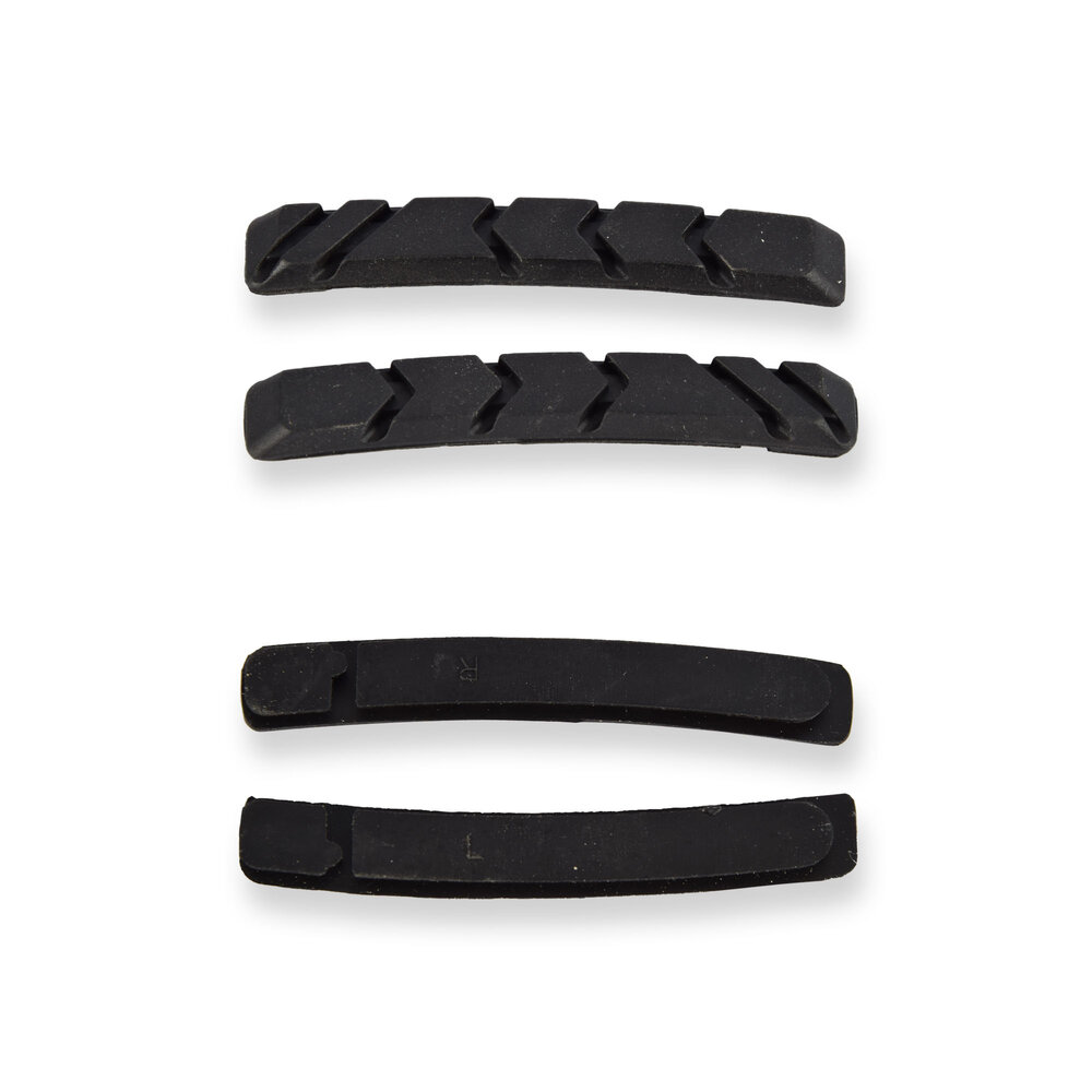 Discountershop Essential Bicycle Brake Pads Set - Black & Silver - Lightweight - 1cm Width - 7.2cm Length Discountershop Essential Bicycle Brake Pads Set - Black & Silver - Lightweight - 1cm Width - 7.2cm Length