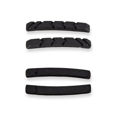 Discountershop Essential Bicycle Brake Pads Set - Black & Silver - Lightweight - 1cm Width - 7.2cm Length Discountershop Essential Bicycle Brake Pads Set - Black & Silver - Lightweight - 1cm Width - 7.2cm Length