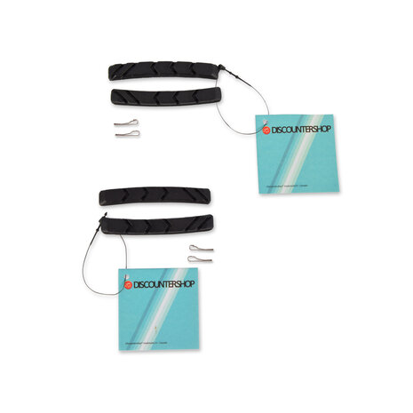Discountershop Essential Bicycle Brake Pads Set - Black & Silver - Lightweight - 1cm Width - 7.2cm Length Discountershop Essential Bicycle Brake Pads Set - Black & Silver - Lightweight - 1cm Width - 7.2cm Length