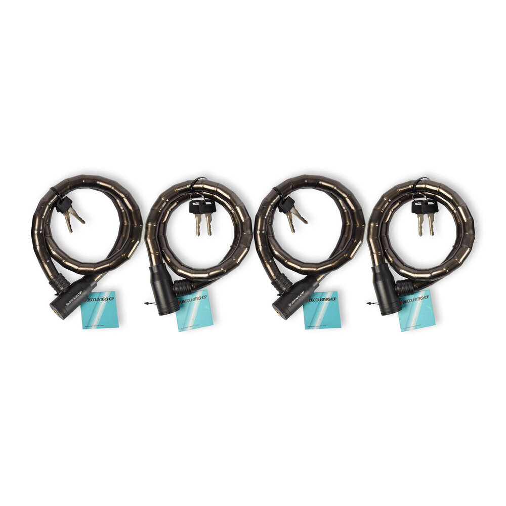 Discountershop Zware Anti-diefstal Fietsslot Set Zwart – 4 Stuks Metaal & Kunststof Kabelsloten, 80cm Discountershop Zware Anti-diefstal Fietsslot Set Zwart – 4 Stuks Metaal & Kunststof Kabelsloten, 80cm