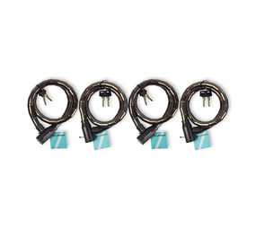 Discountershop Heavy Duty Anti-theft Bicycle Lock Set Black – 4 Pieces Metal & Plastic Cable Locks, 80cm Discountershop Heavy Duty Anti-theft Bicycle Lock Set Black – 4 Pieces Metal & Plastic Cable Locks, 80cm
