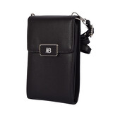 New Bags Stylish Phone Bag - Black Crossbody Bag (18cm High) - Leather Shoulder Bag - 2 Spacious Compartments, including 4 Credit Card Slots New Bags Stylish Phone Bag - Black Crossbody Bag (18cm High) - Leather Shoulder Bag - 2 Spacious Compartments, including 4 Credit Card Slots