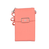New Bags Peach Phone Bag and Wallet for Women - 11cm x 4cm x 18.5cm - Handy Size - PU Material - With 5 Credit Card Slots New Bags Peach Phone Bag and Wallet for Women - 11cm x 4cm x 18.5cm - Handy Size - PU Material - With 5 Credit Card Slots