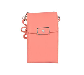 New Bags Peach Telefoontasje en Portemonnee voor Dames - 11cm x 4cm x 18.5cm - Handig Formaat - PU Materiaal - Met 5 Creditcardvakken New Bags Peach Telefoontasje en Portemonnee voor Dames - 11cm x 4cm x 18.5cm - Handig Formaat - PU Materiaal - Met 5 Creditcardvakken
