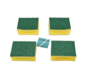 Discountershop 4x Efficient Cleaning with Sanding Pads and Sponge - 9cmx7cmx4.5cm - Colored Scouring Pads - Kitchen Sponge - Dishwashing Sponge Discountershop 4x Efficient Cleaning with Sanding Pads and Sponge - 9cmx7cmx4.5cm - Colored Scouring Pads - Kitchen Sponge - Dishwashing Sponge