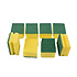Nieuwe Gekleurde Schuurlapjes Set - Groen & Geel | Polyester - 2 Sets (8 stuks) - 9cmx7cmx4.5cm Nieuwe Gekleurde Schuurlapjes Set - Groen & Geel | Polyester - 2 Sets (8 stuks) - 9cmx7cmx4.5cm