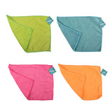 Discountershop Kwalitatieve Microvezel Vaatdoekjes - Set van 4 - Assortiment Kleuren - Gemaakt van Polyester - Afmetingen 40x29cm – Schoonmaakproducten