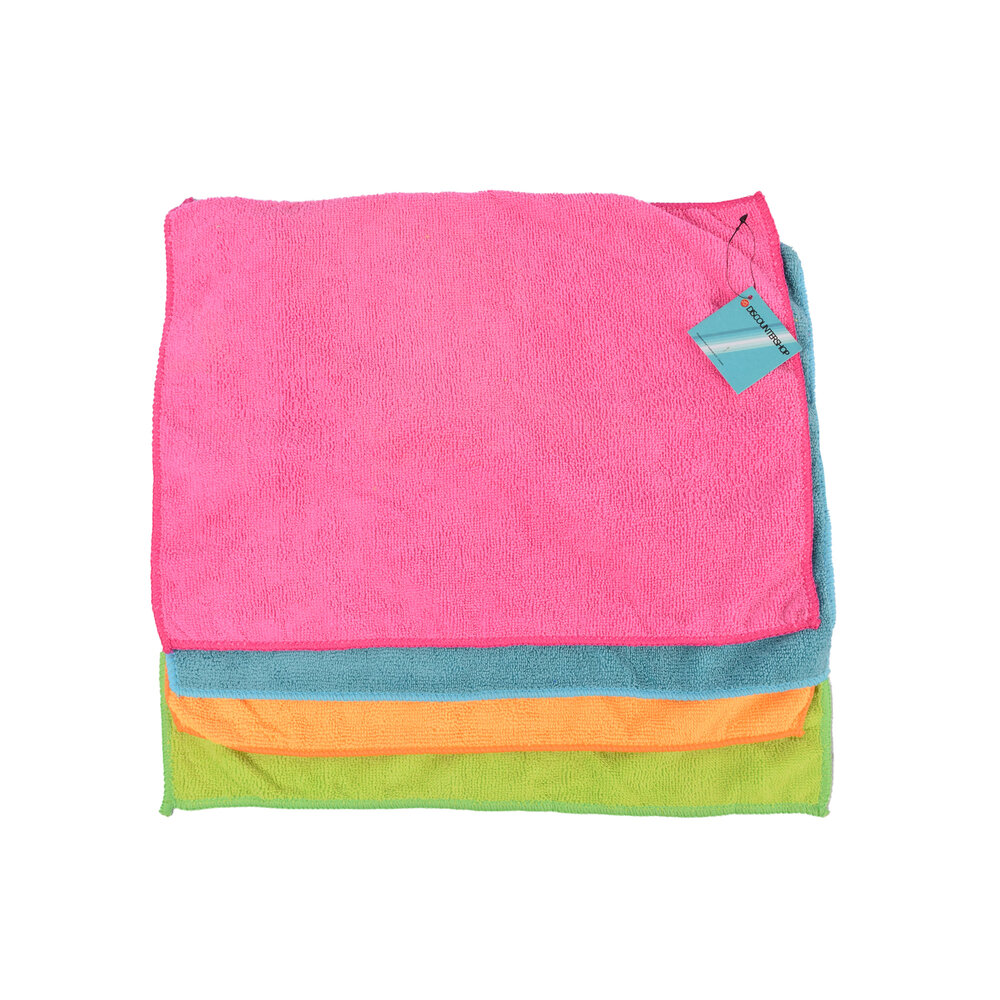 Discountershop High-quality Microfiber Dishcloths - Set of 4 - Assortment Colors - Made of Polyester - Dimensions 40x29cm - Cleaning products Discountershop High-quality Microfiber Dishcloths - Set of 4 - Assortment Colors - Made of Polyester - Dimensions 40x29cm - Cleaning products