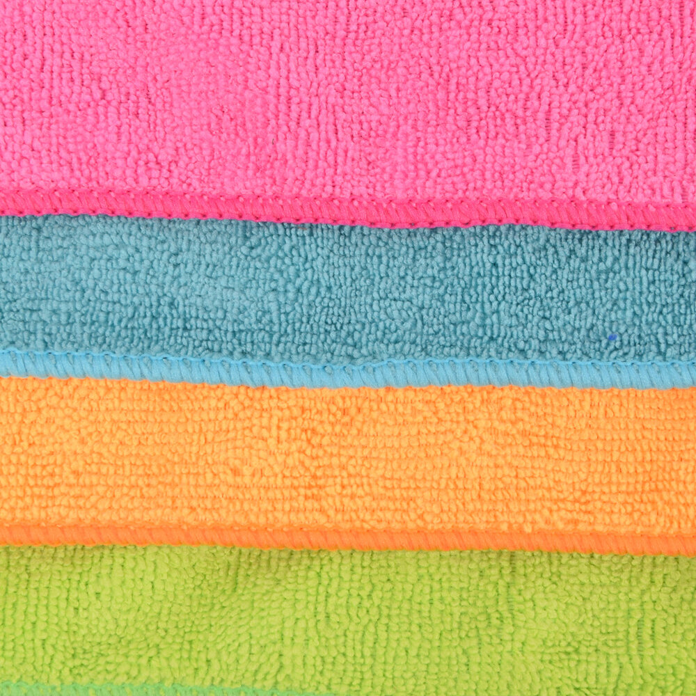 Discountershop Kwalitatieve Microvezel Vaatdoekjes - Set van 4 - Assortiment Kleuren - Gemaakt van Polyester - Afmetingen 40x29cm – Schoonmaakproducten Discountershop Kwalitatieve Microvezel Vaatdoekjes - Set van 4 - Assortiment Kleuren - Gemaakt van Polyester - Afmetingen 40x29cm – Schoonmaakproducten
