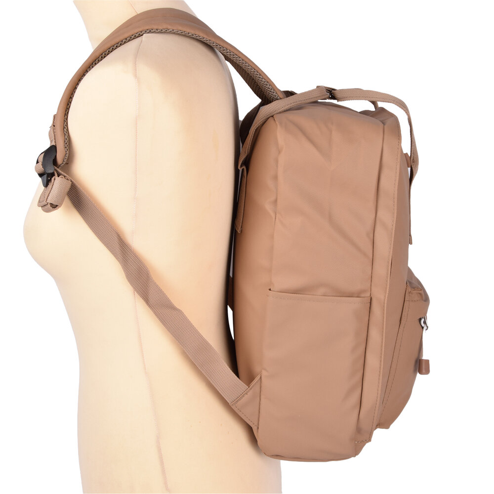 Discountershop Waterproof Backpack 10x38x27cm | Taupe Laptop Backpack | Shoulder bag with 15 inch laptop compartment Discountershop Waterproof Backpack 10x38x27cm | Taupe Laptop Backpack | Shoulder bag with 15 inch laptop compartment