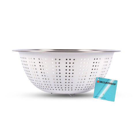 Discountershop Wit Aluminium Keuken Vergiet | 28 cm Diameter | 11cm Hoogte | RVS | Vaatwasmachinebestendig | Fruit- en Groentezeef Discountershop Wit Aluminium Keuken Vergiet | 28 cm Diameter | 11cm Hoogte | RVS | Vaatwasmachinebestendig | Fruit- en Groentezeef