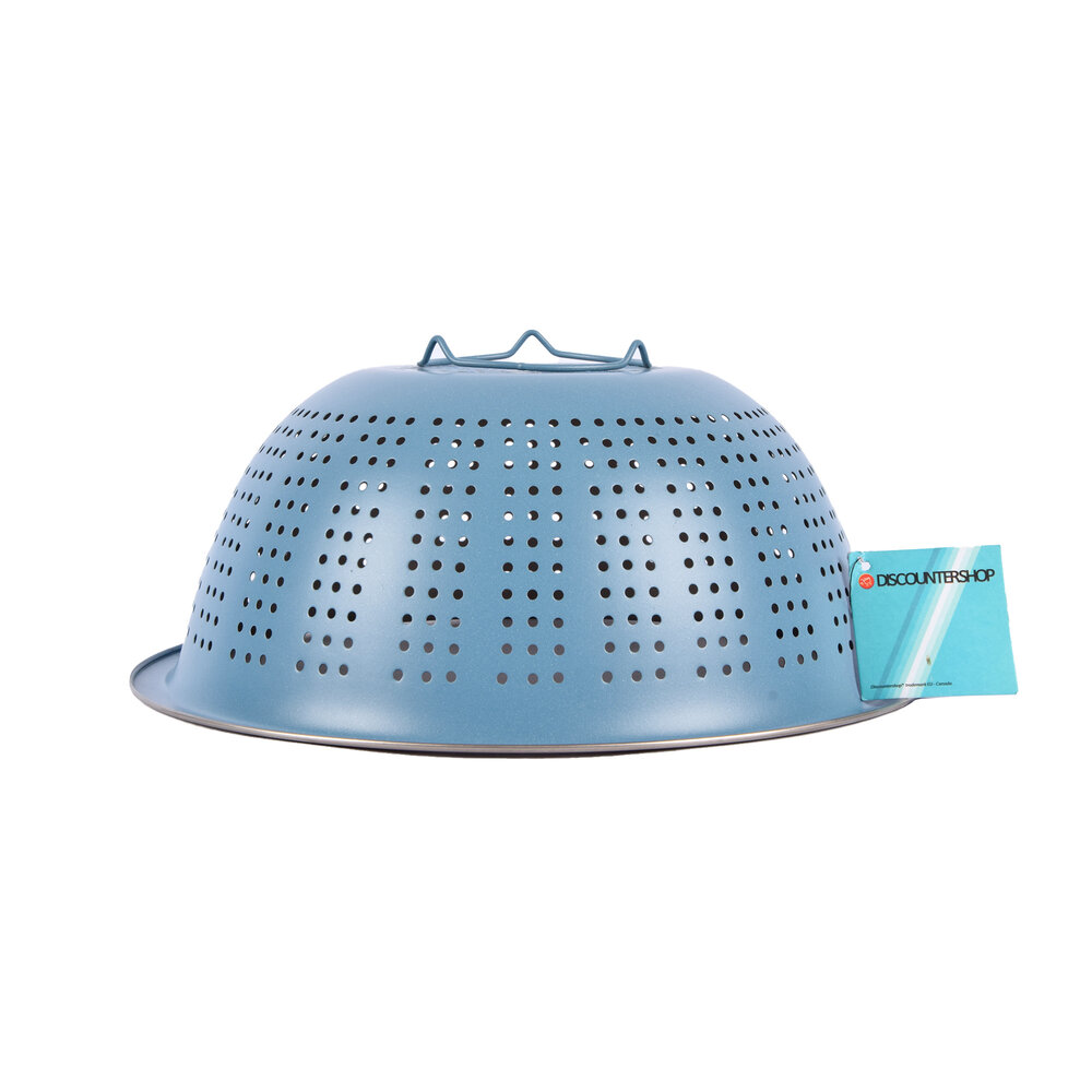 Discountershop Keukenvergiet Multifunctioneel 28 cm – Blauw aluminium vergiet voor pasta, rijst, fruit en groenten, vaatwasserbestendig Discountershop Keukenvergiet Multifunctioneel 28 cm – Blauw aluminium vergiet voor pasta, rijst, fruit en groenten, vaatwasserbestendig