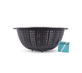 Discountershop Sterk Zwart RVS Vergiet - Dimension - 28cmx28cmx11cm - Handige Keukenaccessoires - 28 cm Diameter Discountershop Sterk Zwart RVS Vergiet - Dimension - 28cmx28cmx11cm - Handige Keukenaccessoires - 28 cm Diameter