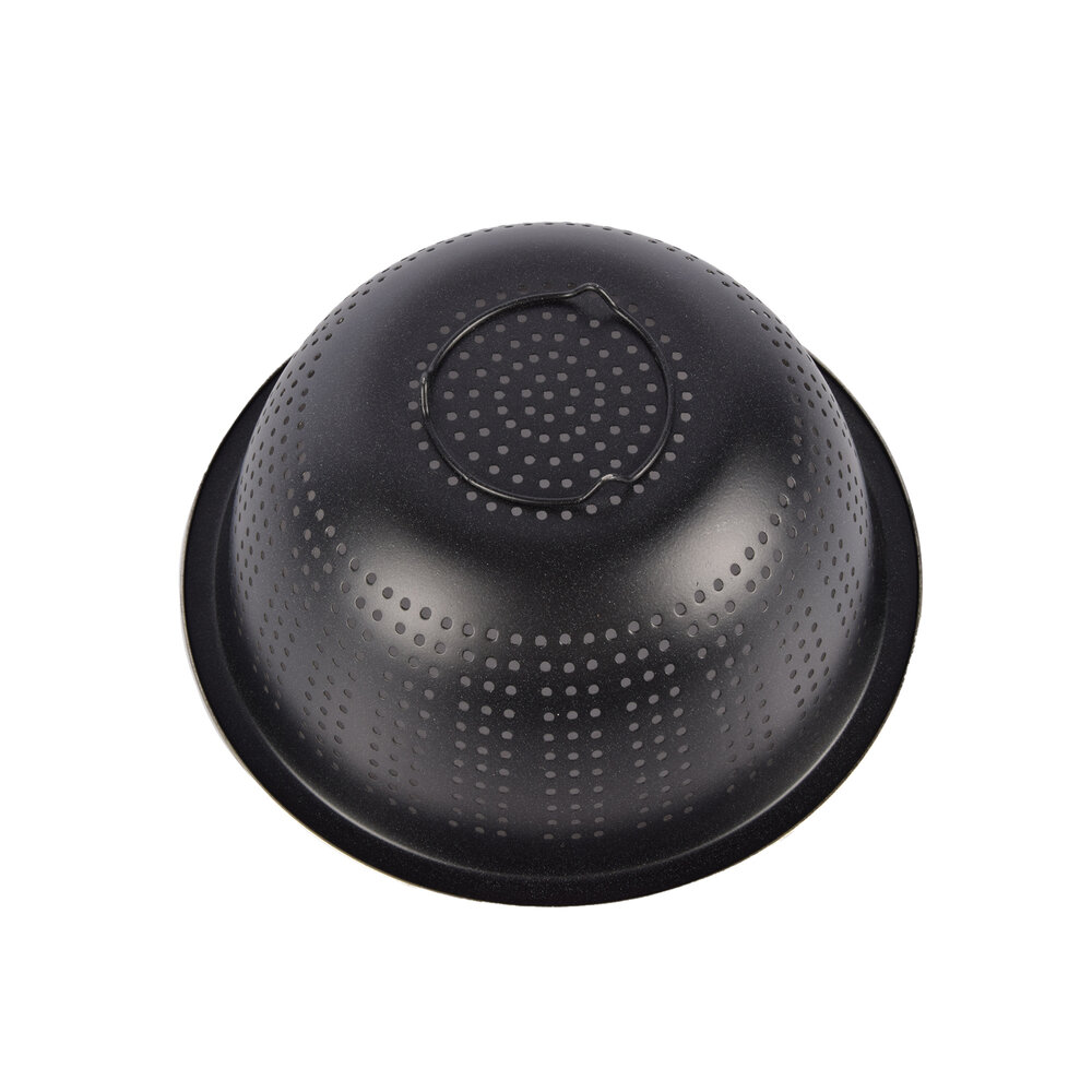 Discountershop Sterk Zwart RVS Vergiet - Dimension - 28cmx28cmx11cm - Handige Keukenaccessoires - 28 cm Diameter Discountershop Sterk Zwart RVS Vergiet - Dimension - 28cmx28cmx11cm - Handige Keukenaccessoires - 28 cm Diameter