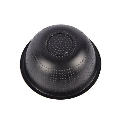 Discountershop Sterk Zwart RVS Vergiet - Dimension - 28cmx28cmx11cm - Handige Keukenaccessoires - 28 cm Diameter Discountershop Sterk Zwart RVS Vergiet - Dimension - 28cmx28cmx11cm - Handige Keukenaccessoires - 28 cm Diameter