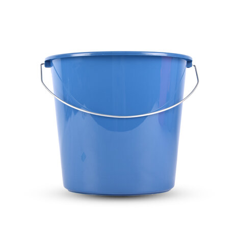 Discountershop Multifunctionele Blauwe Emmer 10 Liter: Maak Schoonmaken Eenvoudiger - 28cm x 28cm x 25cm - Handig Wasemmer