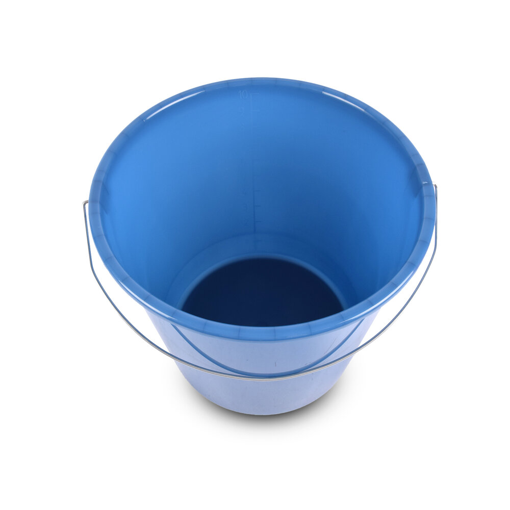 Discountershop Multifunctionele Blauwe Emmer 10 Liter: Maak Schoonmaken Eenvoudiger - 28cm x 28cm x 25cm - Handig Wasemmer