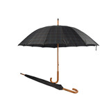 Discountershop Twice The Protection With Black & Blue Storm Umbrellas (102cm) - Durable, Foldable & Suitable For Adults - Width: ~Approx 102cm - With Wooden Handle Discountershop Twice The Protection With Black & Blue Storm Umbrellas (102cm) - Durable, Foldable & Suitable For Adults - Width: ~Approx 102cm - With Wooden Handle