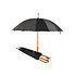 Indispensable for Rainy Days: 4x Folding Black-Blue Storm Umbrellas - Width: 102cm With Wooden Handle Indispensable for Rainy Days: 4x Folding Black-Blue Storm Umbrellas - Width: 102cm With Wooden Handle