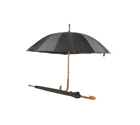 Discountershop Uitstekende En Stijlvolle Zwart-wit Paraplu's Voor Volwassenen - Set Van 2 Met Houten Stok En Haken – 102Cm Diameter Discountershop Uitstekende En Stijlvolle Zwart-wit Paraplu's Voor Volwassenen - Set Van 2 Met Houten Stok En Haken – 102Cm Diameter