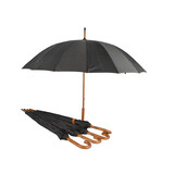 Discountershop Durable Black with white stripes Umbrellas - 5 Pieces, Fiber and Polyester, Wooden Stick - 16 Lanes - For Adults Discountershop Durable Black with white stripes Umbrellas - 5 Pieces, Fiber and Polyester, Wooden Stick - 16 Lanes - For Adults