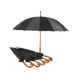 Discountershop 7x Zwarte en Witte Paraplu's: Compacte Bescherming voor Volwassenen - 16 Banen Discountershop 7x Zwarte en Witte Paraplu's: Compacte Bescherming voor Volwassenen - 16 Banen