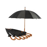 Discountershop Stylish & Practical: 8x Black & White Umbrellas for Men & Women - 16 lanes - With Wooden Handle - 102cm Diameter Discountershop Stylish & Practical: 8x Black & White Umbrellas for Men & Women - 16 lanes - With Wooden Handle - 102cm Diameter