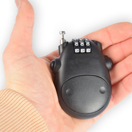 Discountershop Combination Lock Set of 4 - Weatherproof Padlock with Number Code for Skis, Snowboards, Suitcases, Fat Bikes, E-bikes, Road Bikes, Mountain Bikes & BMX - Steel Cable 80 cm