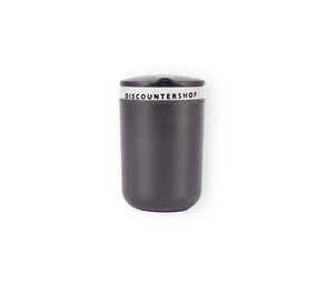 Discountershop Refined Ashtray With Lockable Cover - Plastic Cigarette Ashtray - Black & Gray - Compact Dimensions - 10.5cm x 6cm x 9.5cm