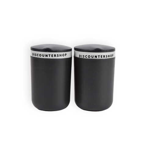 Discountershop Double Ashtray Set with Lid - Black & Gray - Compact Size - 10.5cm x 6cm x 9.5cm - Smoke-free Enjoyment Discountershop Double Ashtray Set with Lid - Black & Gray - Compact Size - 10.5cm x 6cm x 9.5cm - Smoke-free Enjoyment