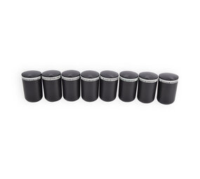 Discountershop Eigentijdse Stormasbakken met Deksels - Zwart & Grijs - 10.5cm x 6cm x 9.5cm - Set van 8 - Sigarettenasbak Discountershop Eigentijdse Stormasbakken met Deksels - Zwart & Grijs - 10.5cm x 6cm x 9.5cm - Set van 8 - Sigarettenasbak