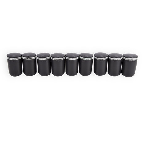 Discountershop Odor Resistant Ashtray Set with Lid (Set of 9) - Black & Gray - Fresh Environment - Ideal for Indoors and Outdoors (10.5cm x 6cm x 9.5cm) Discountershop Odor Resistant Ashtray Set with Lid (Set of 9) - Black & Gray - Fresh Environment - Ideal for Indoors and Outdoors (10.5cm x 6cm x 9.5cm)