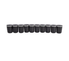 Discountershop Modern Cigarette Ashtrays Set - Black & Gray - 10 pieces - 10.5cm x 6cm x 9.5cm