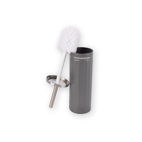 Discountershop High-quality Gray Toilet Brush including Holder - Dimensions 38cm x 9cm - Bathroom Accessories Discountershop High-quality Gray Toilet Brush including Holder - Dimensions 38cm x 9cm - Bathroom Accessories
