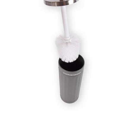 Discountershop High-quality Gray Toilet Brush including Holder - Dimensions 38cm x 9cm - Bathroom Accessories Discountershop High-quality Gray Toilet Brush including Holder - Dimensions 38cm x 9cm - Bathroom Accessories