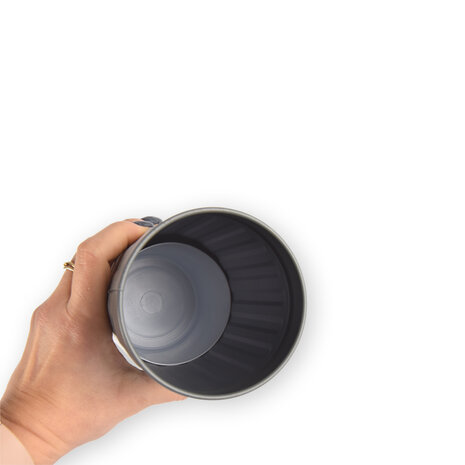 Discountershop Dubbele Set - WC-Borstel en Houder - Grijze Badkameraccessoires - 38cm x 9cm