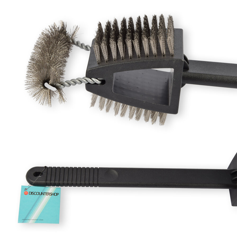 Discountershop Efficient BBQ Cleaning Brush - Strong and Reliable for a Clean Grill - Gray Tint - Dimensions: 15cm x 18cm
