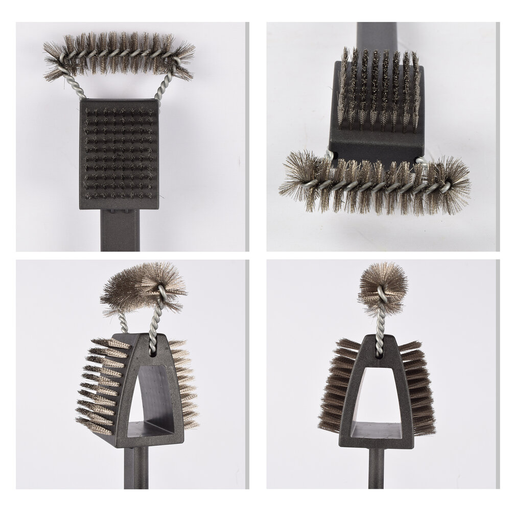 Discountershop Efficient BBQ Cleaning Brush - Strong and Reliable for a Clean Grill - Gray Tint - Dimensions: 15cm x 18cm