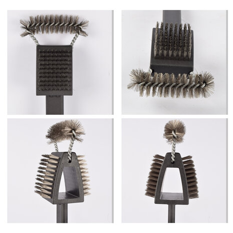 Discountershop Efficient BBQ Cleaning Brush - Strong and Reliable for a Clean Grill - Gray Tint - Dimensions: 15cm x 18cm